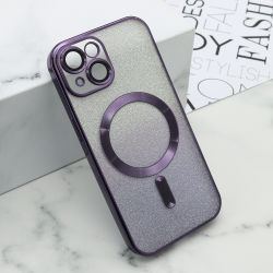 Futrola GLITTER MAGSAFE za iPhone 15 ljubicasta (MS).