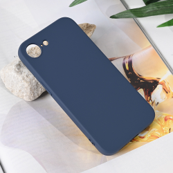 Futrola Teracell Soft Velvet za iPhone 16e 6.1 tamno plava.