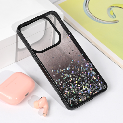 Futrola Frame Glitter za Xiaomi Redmi Note 14 5G crna.