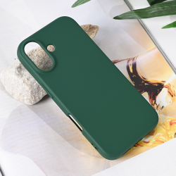 Futrola Teracell Soft Velvet za iPhone 17 tamno zelena.