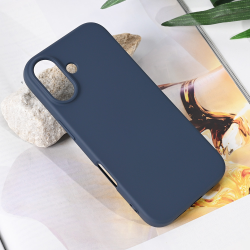Futrola Teracell Soft Velvet za iPhone 17 tamno plava.