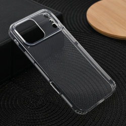 Silikonska futrola Ultra Thin with pluggy za iPhone 17 Pro Max 6.9 Transparent.