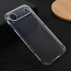 Silikonska futrola Ultra Thin with pluggy za iPhone 17 Air Transparent.