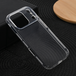 Silikonska futrola Ultra Thin with pluggy za iPhone 17 Pro Transparent.