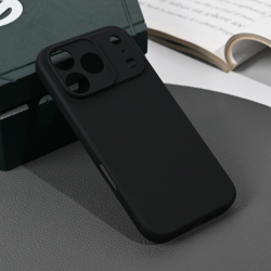 Silikonska futrola Skin za iPhone 17 Pro mat crna.