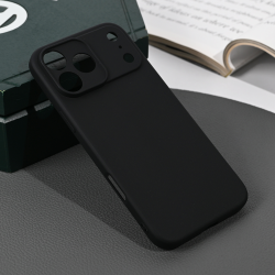 Silikonska futrola Skin za iPhone 17 Pro Max 6.9 mat crna.