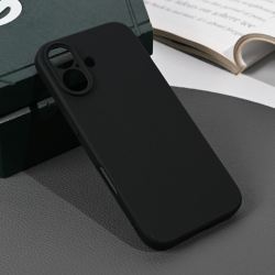 Silikonska futrola Skin za iPhone 17 mat crna.