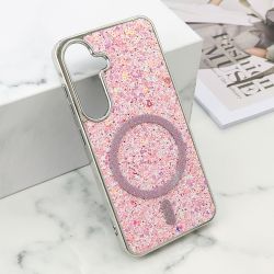 Futrola GLAM GLOW MagSafe za Samsung S921 Galaxy S24 5G/Samsung S931 Galaxy S25 5G roze (MS).