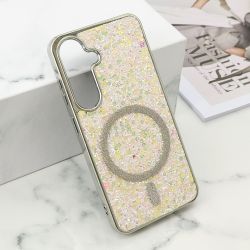 Futrola GLAM GLOW MagSafe za Samsung S921 Galaxy S24 5G/Samsung S931 Galaxy S25 5G zlatna (MS).