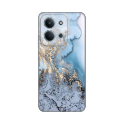 Silikonska futrola print za Xiaomi Redmi 15C 4G Blue Gold Marble.