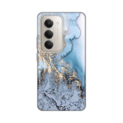 Silikonska futrola print za Xiaomi Redmi 15 4G Blue Gold Marble.