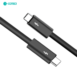 Data kabl Coteci Thunderbolt 87315 40Gbps 100W 8k PD Type C na Type C crni 1m.