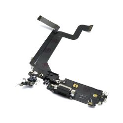 Flet kabl za Iphone 14 Pro Max + konektor punjenja BLACK (MS).