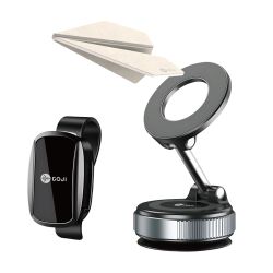 Drzac za mobilni telefon Goji 3 u 1 magnet i vakum crni (MS).