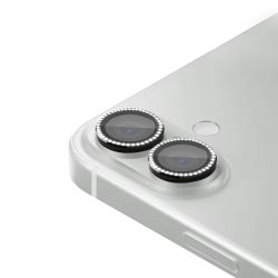 Folija za zastitu kamere DIAMOND za iPhone 16 (6.1)/16 Plus (6.7) crna (MS).