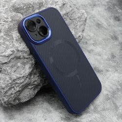 Futrola CARBON MagSafe za iPhone 15 plava (small camera) (MS).