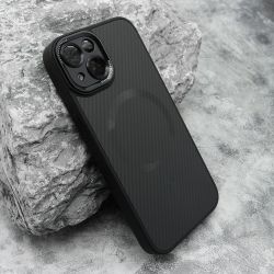 Futrola CARBON MagSafe za iPhone 14 (6.1) crna (small camera) (MS).