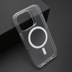 Futrola COLOR FRAME MagSafe za iPhone 16 Pro (6.3) srebrna (providna) (MS).