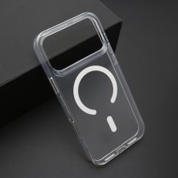 Futrola COLOR FRAME MagSafe za iPhone 17 Pro Max (6.9) srebrna (providna) (MS).