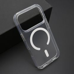 Futrola COLOR FRAME MagSafe za iPhone 17 Pro srebrna (providna) (MS).