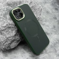 Futrola CARBON MagSafe za iPhone 13 (6.1) zelena (small camera) (MS).
