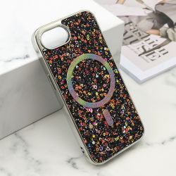 Futrola GLAM GLOW MagSafe za iPhone 16e crna (MS).