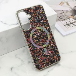 Futrola GLAM GLOW MagSafe za Samsung A366 Galaxy A36 5G crna (MS).