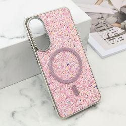 Futrola GLAM GLOW MagSafe za Samsung S937 Galaxy S25 Edge 5G roze (MS).