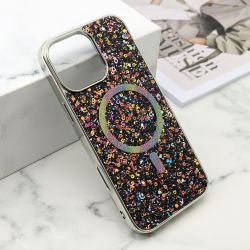 Futrola GLAM GLOW MagSafe za iPhone 16 Pro Max (6.9) crna (MS).