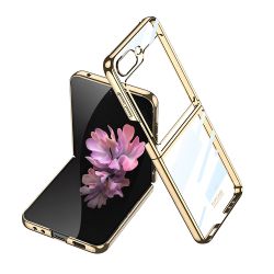 Futrola LINES za Samsung F741B/F761B Galaxy Z Flip 6 5G/Z Flip 7 FE 5G zlatna (GKK case) (MS).