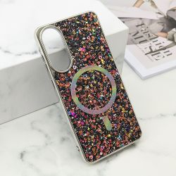 Futrola GLAM GLOW MagSafe za Samsung S937 Galaxy S25 Edge 5G crna (MS).