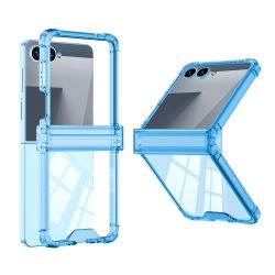 Futrola Transparent COLOR LINE za Samsung F751B Galaxy Z Flip 7 5G plava (GKK case) (MS).