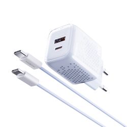 Kucni punjac Moxom MX-HC206 18W FAST PD 20W Type C na Type C plavi (MS).