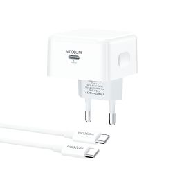 Kucni punjac MOXOM MX-HC307 40W Type C na Type C beli (MS).