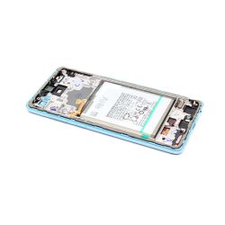 LCD Displej / ekran za Samsung A725F/A726B Galaxy A72 4G/5G + touchscreen + frame blue Full ORG EU (MS).