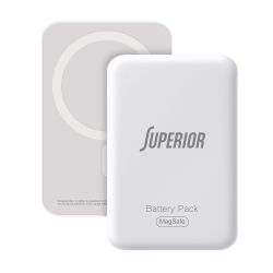 Power Bank baterija MagSafe Superior 15W 5000 mAh beli (MS).
