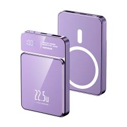 Power Bank baterija MagSafe M50 15W PD 20W+22.5W Fast 5000mAh ljubicasti (MS).