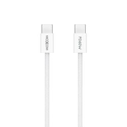 USB data kabl MOXOM MX-CB369 pleteni Fast 60W 3A Type-C na Type-C 1m beli (MS).