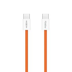 USB data kabl MOXOM MX-CB369 pleteni Fast 60W 3A Type-C na Type-C 1m narandzasti (MS).
