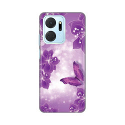 Silikonska futrola print za Huawei Honor X7a Butterfly And Flowers.