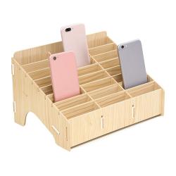 Drveni Drzac za telefone sa 24 pregrade type 2.