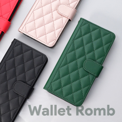 Futrola Wallet Romb za Samsung A556 Galaxy A55 5G crvena.