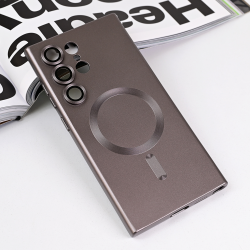 Futrola Magsafe Chrome za Samsung Galaxy S23 Ultra siva.