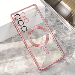 Futrola Magsafe Lux za Samsung S938 Galaxy S25 Ultra roze.