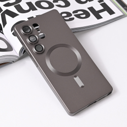 Futrola Magsafe Chrome za Samsung S938 Galaxy S25 Ultra siva.