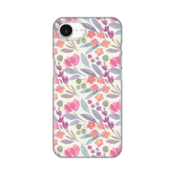 Silikonska futrola print za iPhone 16e Watercolor Flowers.