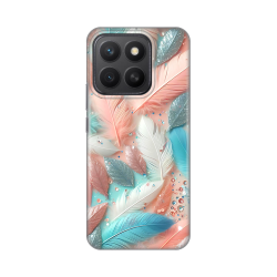 Silikonska futrola print za Huawei Honor X8c Pastel Feathers.