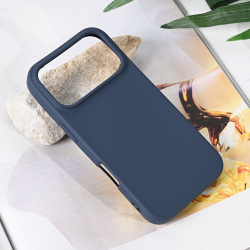 Futrola Teracell Soft Velvet za iPhone 17 Pro tamno plava.