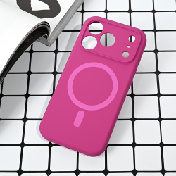 Futrola Magsafe Pure color za iPhone 17 Pro tamno pink.