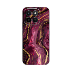 Silikonska futrola print za Huawei Honor X6c Burgundy.